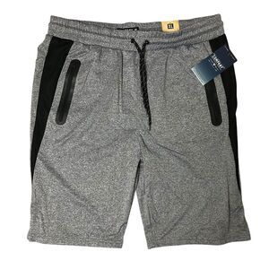 Company 81 Shorts Mens XL Grey Polyester Drawstring Zip Pockets Casual C10KB223